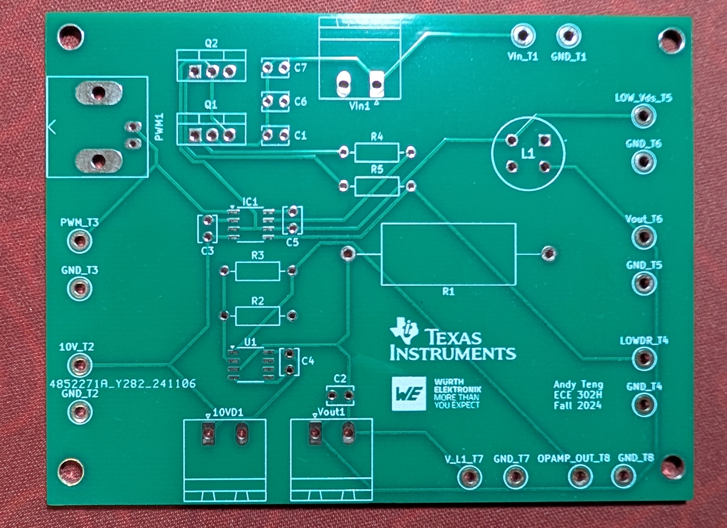 picture of buck converter PCB